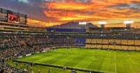 Pronósticos de hoy: atardecer sobre el Estadio Universitario de Nuevo León