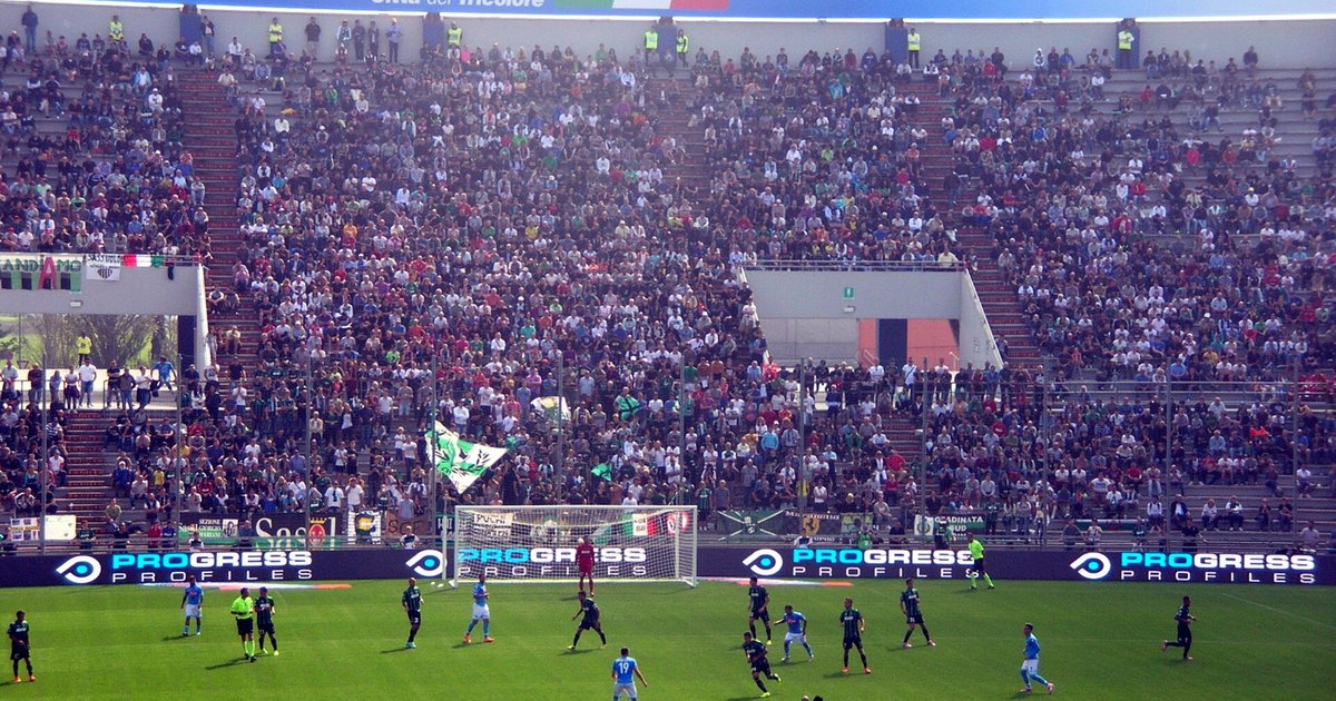 Pronóstico Sassuolo vs Lazio: el estadio de Reggio Emilia donde juega el Sassuolo durante un partido
